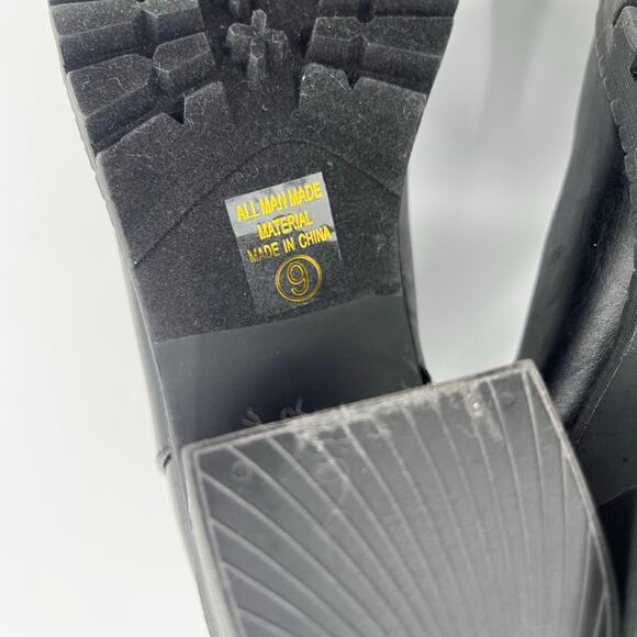 Soda Y2K Chunky Chelsea Womens Boots Sz 9 Lug Sole Grunge Ankle Punk Edgy Street - Picture 9 of 12